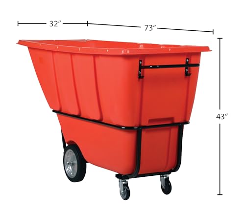 Carretilla construcción tipo tilt 1 yd3 2100 lb roja miniatura 4
