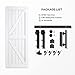 EaseLife 32in x 84in Sliding Barn Door with 5.5FT Barn Door Hardware Track Kit Included,Solid LVL Wood Slab Covered with Water-Proof & Scratch-Resistant PVC Surface,DIY Assembly,Easy Install,White