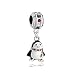 CharmSStory Penguin Charm White Drip Gum scarf colorful Synthetic Crystal Beads For Bracelets