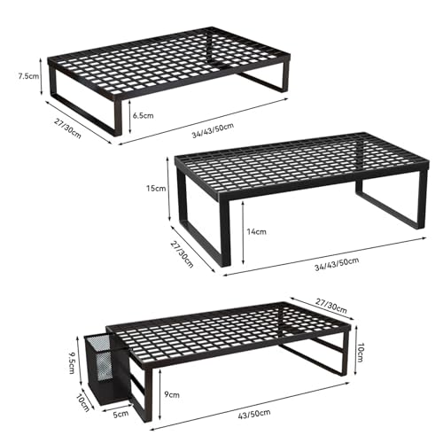 QSTGX Gas Stove Top Cover Burner Covers For Electric Stove Kitchen Storage Rack Features Non-slip Rubber Mat Easy to Clean(White,Storage box-50x30x10 cm) - Image 7