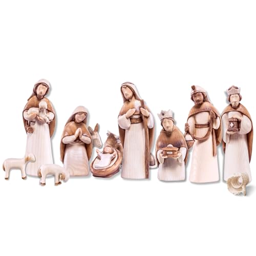 Akantus Krippenfiguren aus Holz: 11er Set (15 cm)