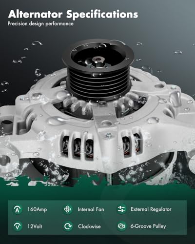 Image of SCITOO Alternator 11383 Fit for Charger 2008 2009 2010 08 09 10 2.7L 3.5L 5.7L 6.1L 2.7 3.5 5.7 6.1 421000-0620 11383-11382 04896805AE 4896805AE 12V 160Amp CW 6-Groove Pulley