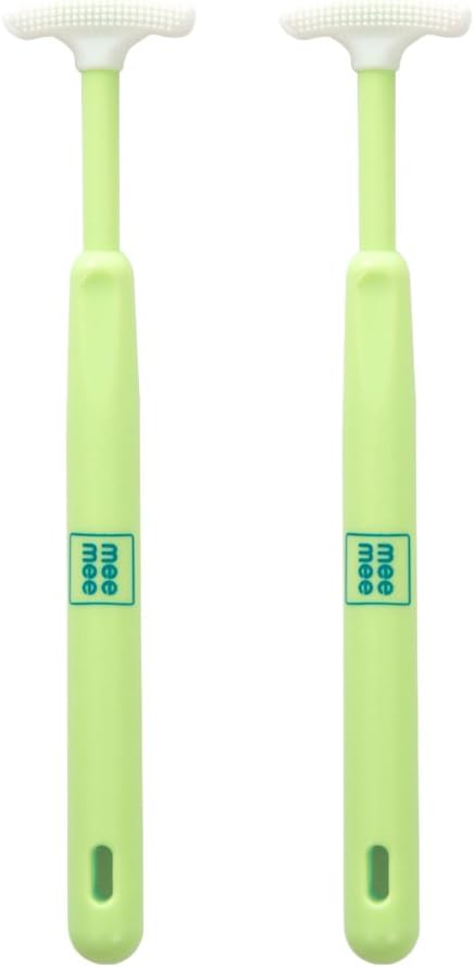 Mee Mee Tender Tongue Cleaner (Pack of 2, Green)