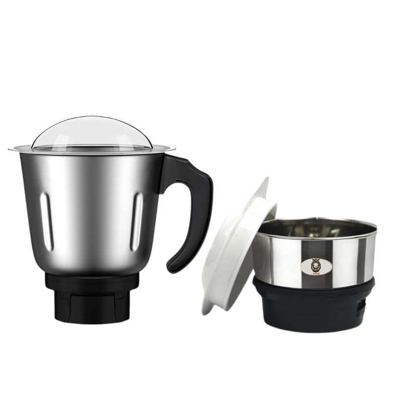 mixer grinder 2 pc jar set||compatible with wide range of mixer grinders like preeti, cromptonn, baj-aj, sumeet etc ||180ml & 800ml jar set ||4 teeth high gradenylon coupler||nylon base-image-5
