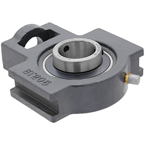 Uct206-19 - Take-Up Housing Ball Bearing Unit, Insert Bearing Uc206-19, Cast Iron Housing T206, Bore Shaft 1.187 In (30.16 Mm), Set Screw Locking, 4.449 In (113 Mm) Length Total #TOP25