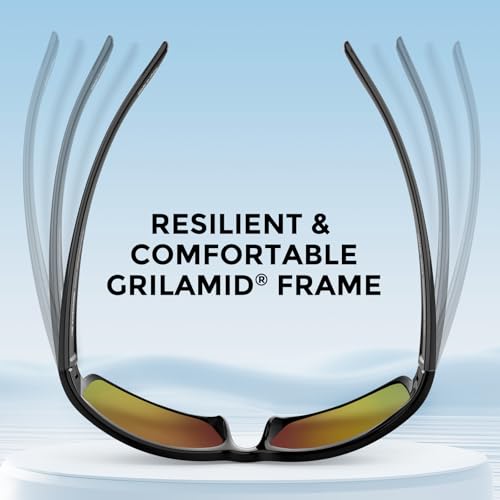 Gafas de sol para pescar y correr KastKing Skidaway con marco negro 7