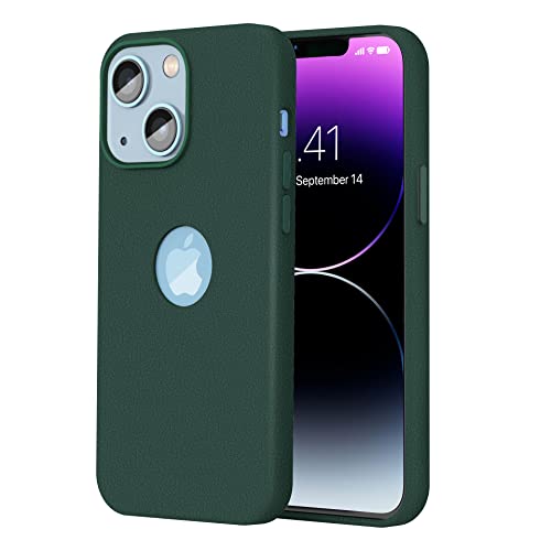 Image of Vaku Luxos Lexza for iPhone 14 Cover Case, Premium Leather, Military-Grade Protection, Slim, Thin Compatible with iPhone 14 Back Cover - Green