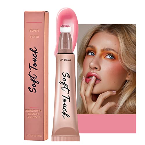 Ofanyia Blush Beauty Wand, Matte Finish Blush Stick with Cushion Applicator, Lightweight Super Silky Cream Face Blusher Make up Stick (B2 Blush)