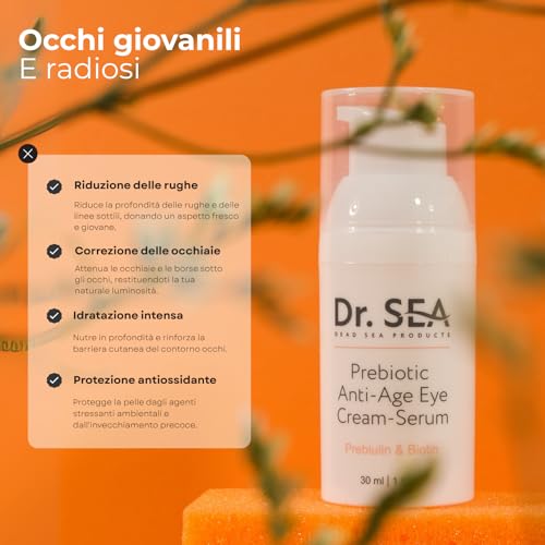 Dr. Sea - Crema-Siero Occhi Anti-Età Prebiotica Con Biotina - Riduce Occhiaie, Rughe & Borse - Idratante, Rassodante & Protettiva - 30Ml - 2