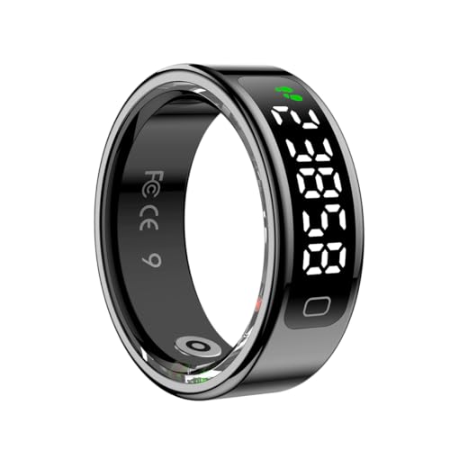Smart Ring with Health Monitoring, IP68 Waterproof, Fitness Track...