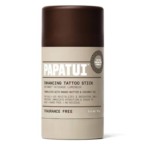 PAPATUI by Dwayne Johnson Mess-Free Enhancing Tattoo Stick | Revitalize, Protect and Brighten Tattoos | Made with Vitamin E | Fragrance-Free | 2.6oz