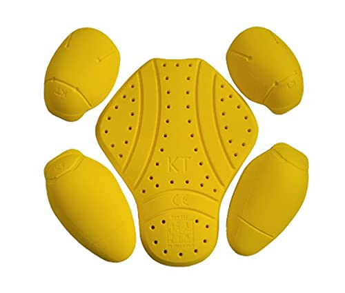 Zara Leather-5 PC - CE Level 2 certified armor pads l Level 2 Approved Back, Shoulder And Elbows armor protector inserts for Motorcycle Jackets. (5 Pieces Armor Set)