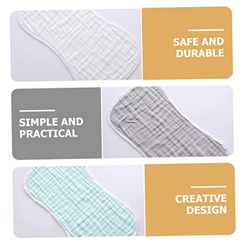 5 Pack Baby Burp Cloths Muslin Washcloths Shoulder Pad Absorbent Cotton Rags for Newborn Burping Cloths Infants Burp Rags4