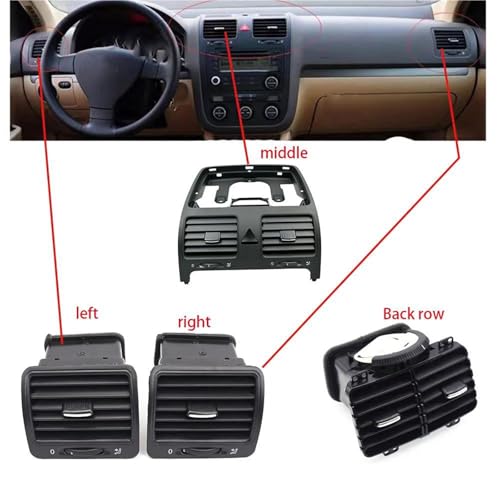 Rejilla de ventilación para VW Jetta MK5 y Golf GTI (2006-2012) para salpicadero central 2