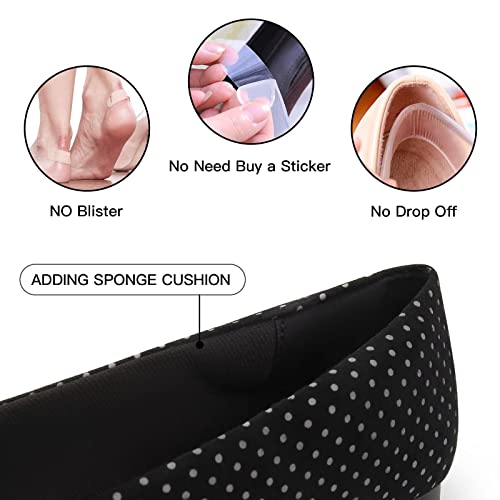 Image of MUSSHOE Black Flats for Women Pointed Toe-Comfortable Business Casual Work Shoes, Dressy Suede Slip On with Memory Foam for Office, Teacher & Standing All Day