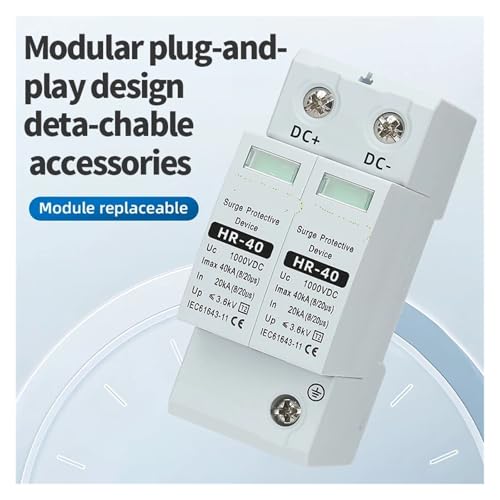 Protector de sobretensiones 2P DC 500V para evitar averías por tormentas solares 3