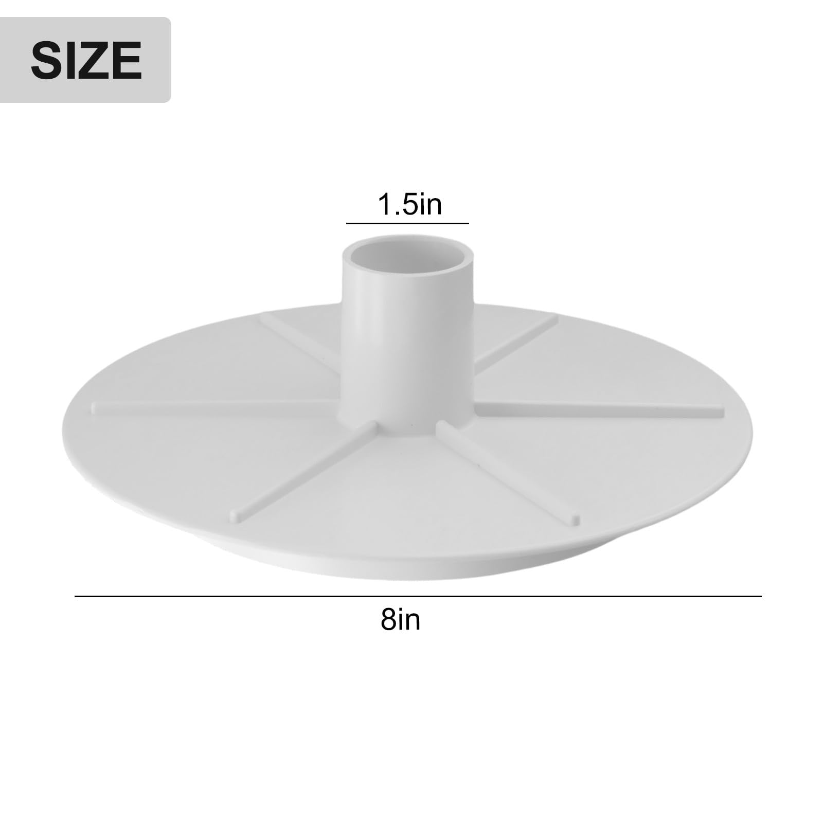 KiraKira Skimmer de 8 pulgadas para placa de vacío compatible con Pentair S15 y S20, para tapa de skimmer de piscina de plástico resistente para reemplazo, filtración eficiente de escombros de agua