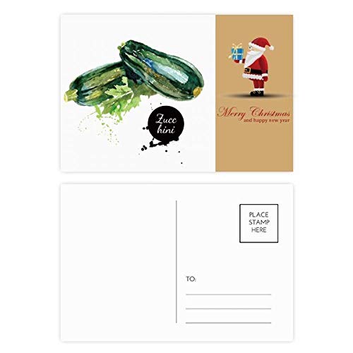 Cartes postales de Père Noël aux courgettes pour décorer votre table de réveillon