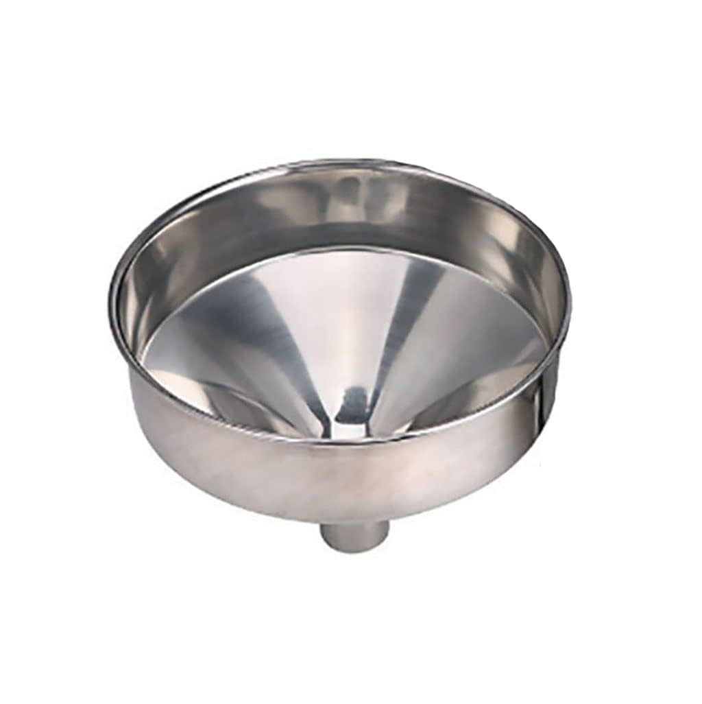 Grande imbuto in acciaio inox, imbuto di riempimento da cucina, dispenser multifunzione per olio e vino con grande diametro (dimensioni: 25 cm/4,2 cm)