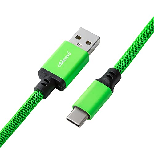 Câble USB de 1,5m avec connecteurs USB A et USB C coloris vert Cablemod
