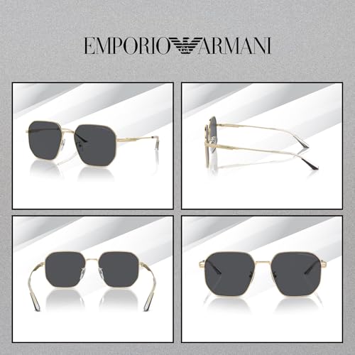 EMPORIO ARMANI EA2154D 57MM Pilot Sunglasses For Men +BUNDLE with ACCESSORY EYEWEAR KIT3