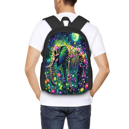 Mochila con calavera de elefante ergonómica para evitar dolores de espalda 6
