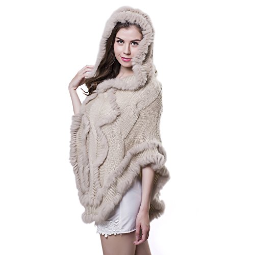 アンミダ(ANMIDA)ニットポンチョ ポンチョ ファーポンチョ ファー 