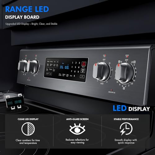 Image of New DE07-00129A Range LED Display Board Fit for Samsung Electric Range - Oven /Stove, Better Than Oem Quality, Fits Model NE59J7630SB NE59J7630SG NE59J7630SS NE59J7630SW