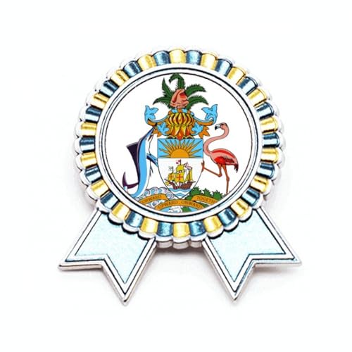 Broche Nassau Bahamas en métal emblème national taille M