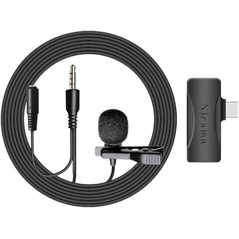 Nicama LVM4 USB-C Lavalier Microphone with Monitor Cover
