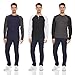 DARESAY 3 Pack: Thermal Shirts for Men- Henley & Crew Long Sleeve Shirts for Men – Mens Long Sleeve Shirts