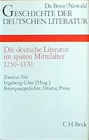 Geschichte der deutschen Literatur von den Anfängen bis zur Gegenwart, Bd.3/2, Die deutsche Literatur im späten Mittelalter 3406007139 Book Cover