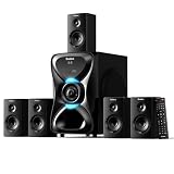 Bobtot Surround Sound System Wireless Rear Satellite Speakers, 1000W Peak Home Cinema Sound Systems, 8 inch Subwoofer, 5.1/2.1 Channel, Deep Bass with ARC, Optical, Bluetooth, Karaoke Input