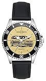 Wasserdichtigkeit : 3 ATM - Lederarmband - Lange Seite 120 mm - Kurze Seite 80 mm