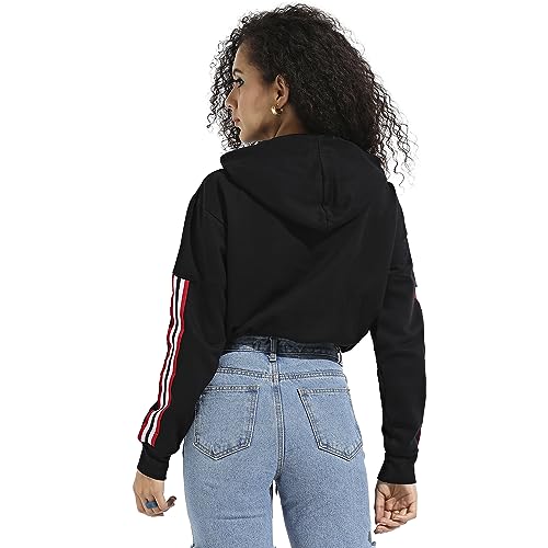 Image of Campus Sutra Women Cotton Hooded Neck Sweatshirt