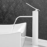 Grifo Lavabo Cascada Blanco Grifos para Lavabos de Baño Altos Griferia Lavabo...