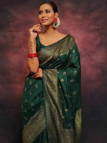 Image of Avantika Fashion Women's Kanjivaram Soft Silk Banarasi Sarees With Blouse Piece