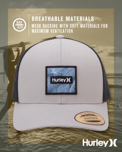 Image of Hurley Men's Caps - Fairway Trucker Mesh Baseball Cap - Snap Back Hats for Men