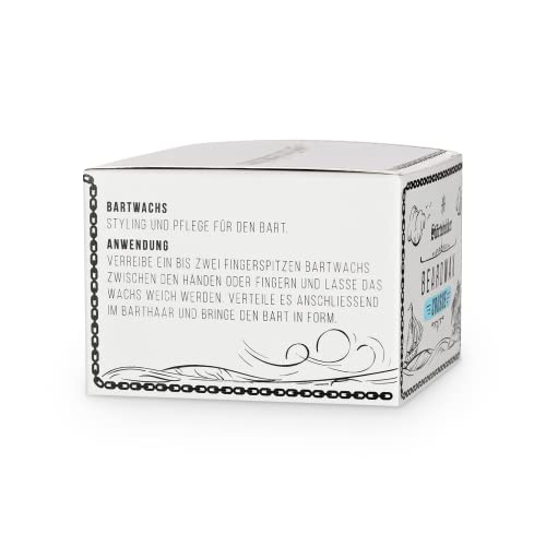 Foto von Störtebekker® Premium Beard Wax pflegt den Bart und bringt ihn in Form - 50ml Tiegel 100% kompostierbar - Bartwachs Herren mit angenehmen Duft - Bart Balsam/Bart Wachs - Bartpflege - Made in Germany