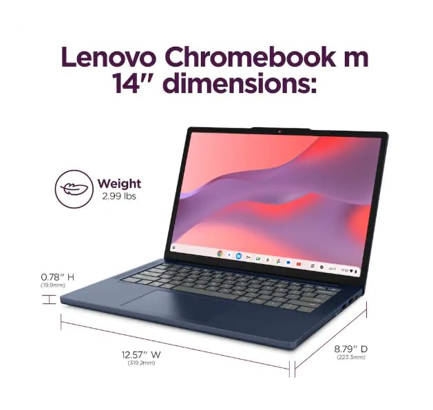 Lenovo IdeaPad Slim 3 Chromebook Laptop for Business & Student, 14" FHD+ Touch Display, 4GB RAM 576GB Storage (64GB SSD+512GB PLUSERA Docking Set), MediaTek Kompanio 540 Processor, Chrome OS, Blue - image 5