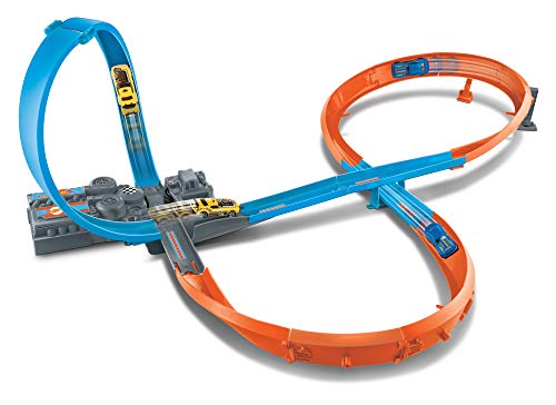 Hot Wheels GGF92 - Rennstrecke mit 8er-Kurve mit motorisierten Loopings für Geschwindigkeit, Spielzeug Autorennbahn für… – Bild 4