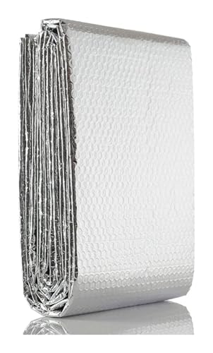 Lámina aislante de aluminio, Aislante térmico, Adecuado para su uso en paredes, suelos, techos y aislamiento de radiadores(1X30M/3.28X98.4FT)