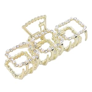 ZJchao Haarklauwclips, legering, haarspeld grenen, haarklem, fixeer het haar stevig voor haarstyling voor dik haar…