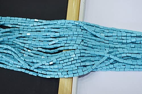 Perles rectangle en turquoise de Chine 3x6mm pour bracelet et collier