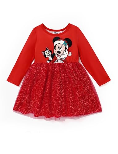 Image of Disney Princess Frozen Elsa Minnie Stitch Toddler Girl Tulle Tutu Dress Ruffle Sleeve Mesh Summer Birthday Party Clothes 2-9Y