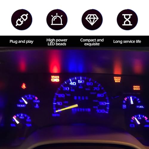 10 piezas lámparas LED T10 194 168 azules para tablero miniatura 5