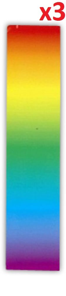 x3 Wheelie bin numbers Rainbow 1