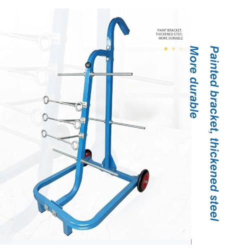 Portacarretes de Alambre de 6 Ejes - Dispensador de Cables de Acero Laminado en Frío con Ruedas de Bloqueo para Exhibición y Almacenamiento de Conductos Eléctricos Industriales - Fernando Cortés