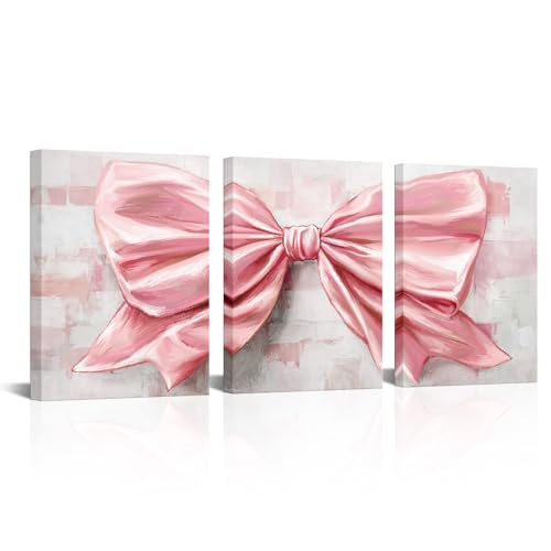 HOMEOART Bow Painting Canvas Print Bow Picture Bathroom Decor Bedroom...