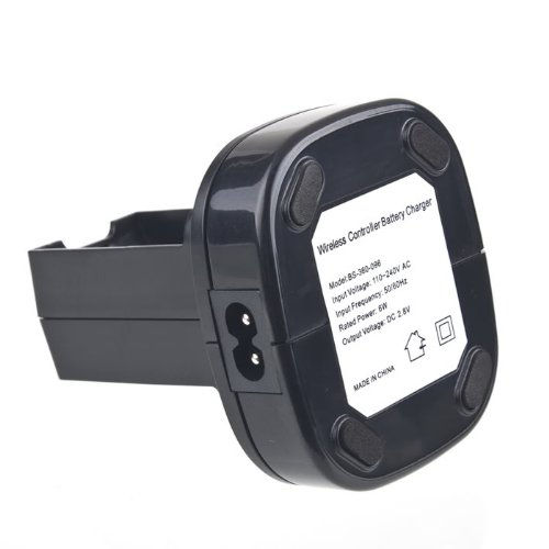OSTENT Chargeur rapide universel et 2 piles compatibles avec manette sans fil Microsoft Xbox 360 - Couleur : noir